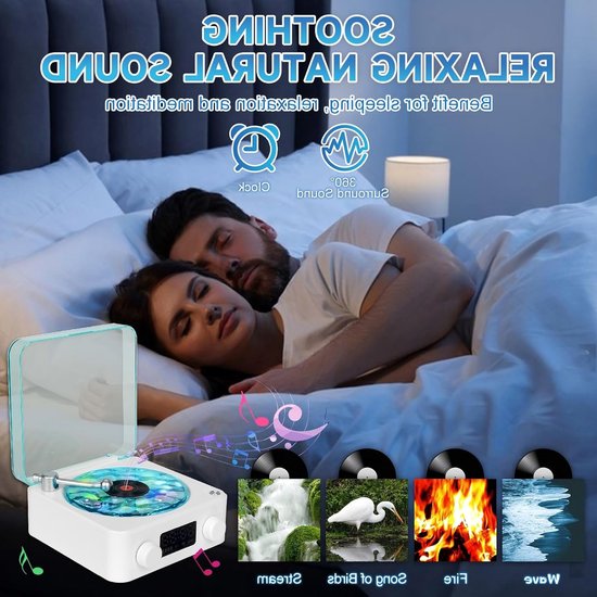 Sterrenhemel projector met bluetooth-luidspreker en witte ruis timer van Merkloos — afbeelding 2