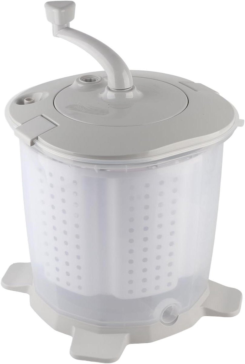 Handmatige Wasmachine Draagbaar Wassen Kleine Wasjes Handslinger Bediening 35 x 35 cm Noords Grijs