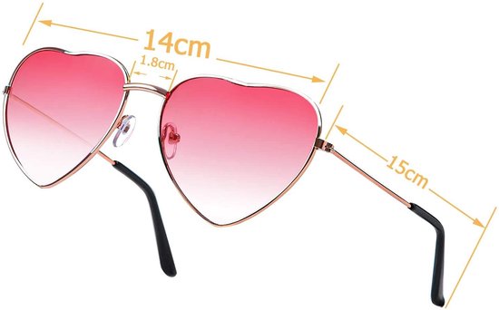 Dailygoods - Retro Hartvormige Zonnebril voor Festivals en Feestjes van Dailygoods — afbeelding 5