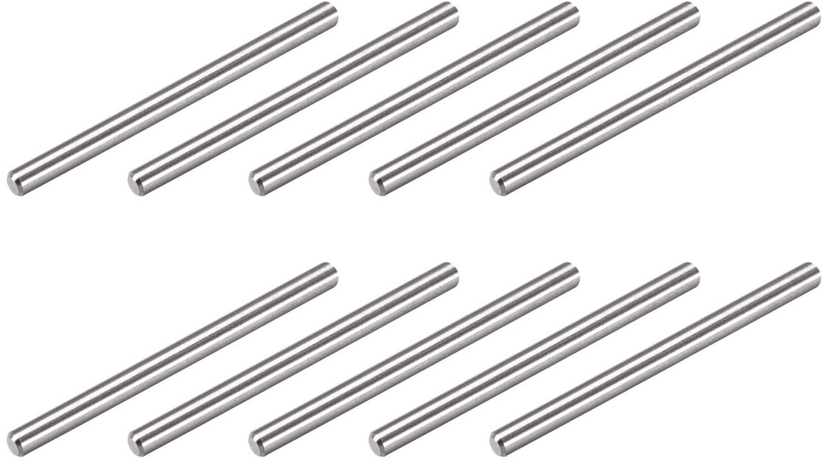 Dailygoods - Set van 25 Pluggenpen 3 x 40 mm Roestvrij Staal