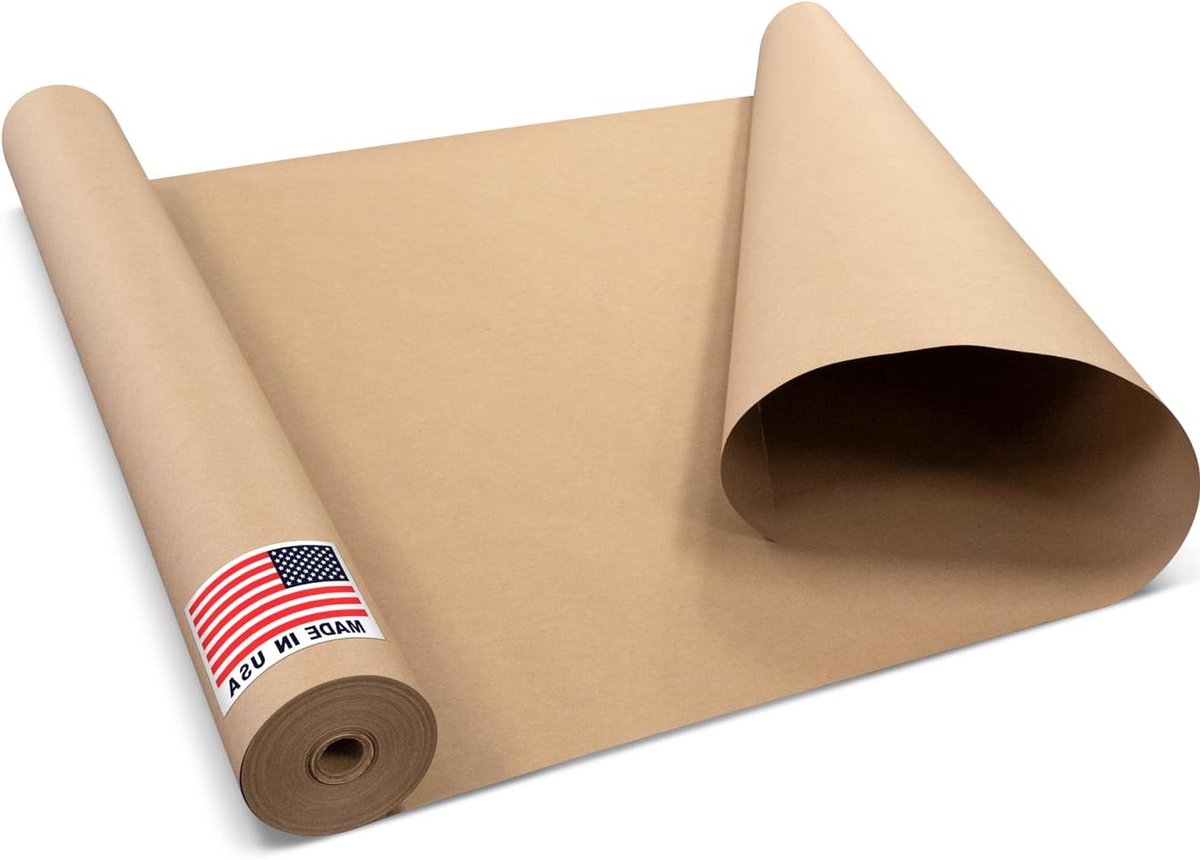 Papierrol Hars - Beschermpapier Vloer - Oppervlakte Beschermen - Scheurbestendig 7 mil - 91 cm breed - Bruin