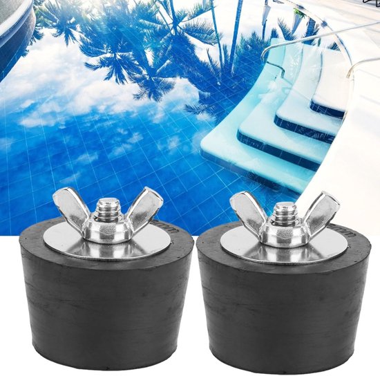 Rubberen Expansiepluggen - Leiding Stoppers - Zwembad Winterklaar - Corrosiebestendig Materiaal - 2 stuks 15 Inch - Zwart — afbeelding 2