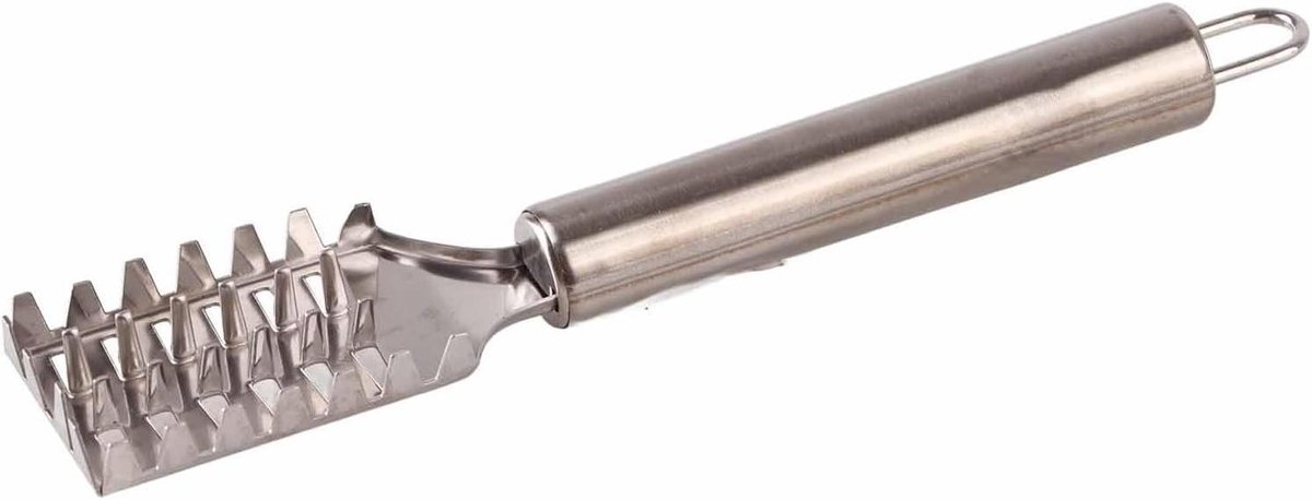 Visschubbenborstel - Visreiniger - Vis Schoonmaken - Dubbele Kartels - 20 cm - Zilver