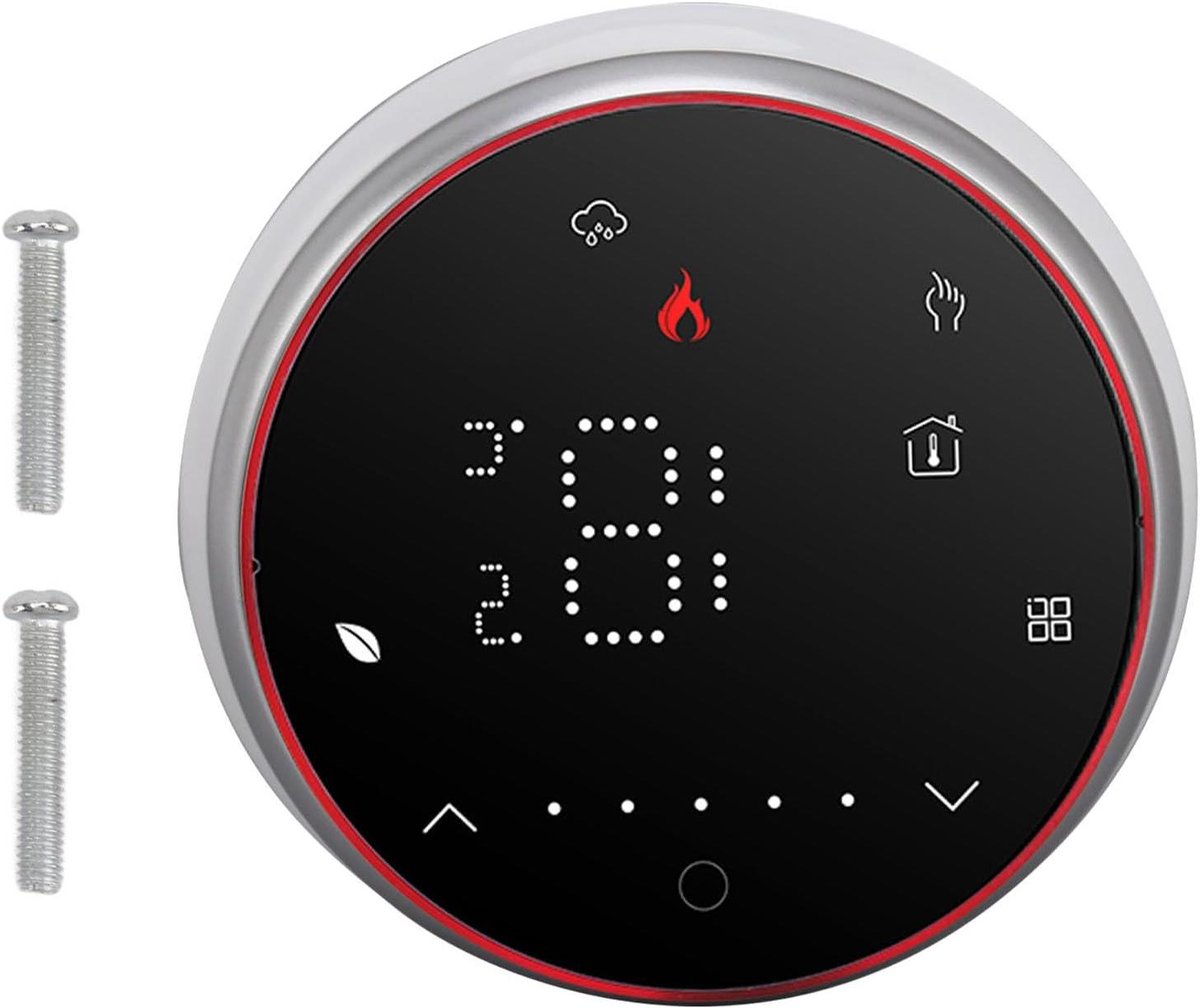 Slimme Thermostaat - Draadloze WiFi - Verwarming Regelen - Zeer Nauwkeurig - 13mm Dun - Zwart