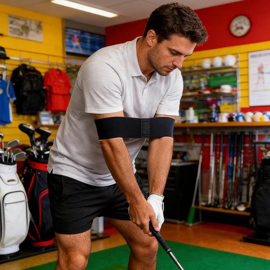 Golf-trainingshulp, correctie-oefenarmbanden, armuitlijning voor golfers, golfers, tuin, driving range, plein, thuis, fitnessstudio, binnen en buiten van GOLF — afbeelding 5
