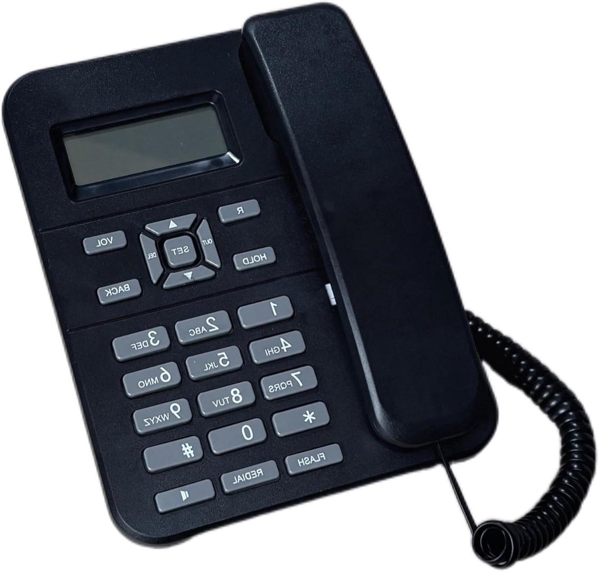 Vaste Telefoon - Zakelijk Toestel - Hotel Kantoor - Bellerweergave Functie - 20 cm - Zwart Wit