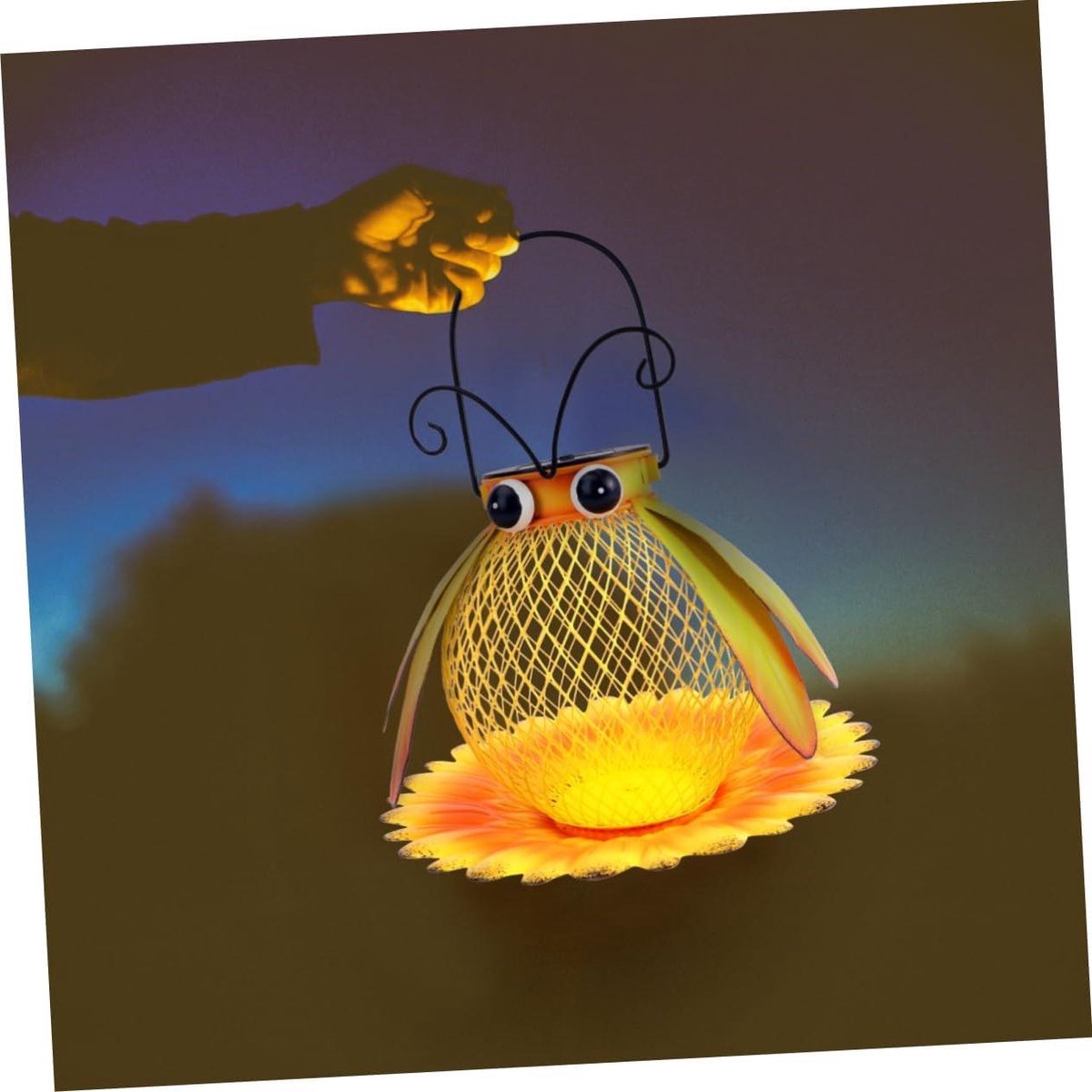 Zonne Tuinlamp - Buitenlamp Decoratie - Terras Verfraaien - Automatische Aan/Uit - 21.5 cm