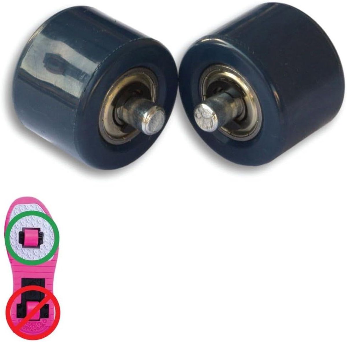 Vervangingswielen Schoenen - Reserveonderdelen Wielen - Sportieve Activiteit - Polyurethaan Met Lagers - 32mm Diameter - Donkerblauw