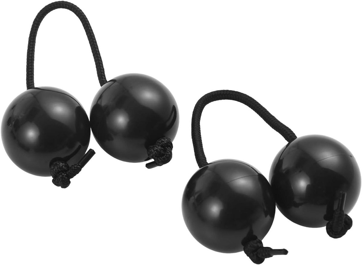 Ritme Zand Bal - Hand Shaker - Muziek Maken - Verstelbare Grip - 2 Stuks - Zwart