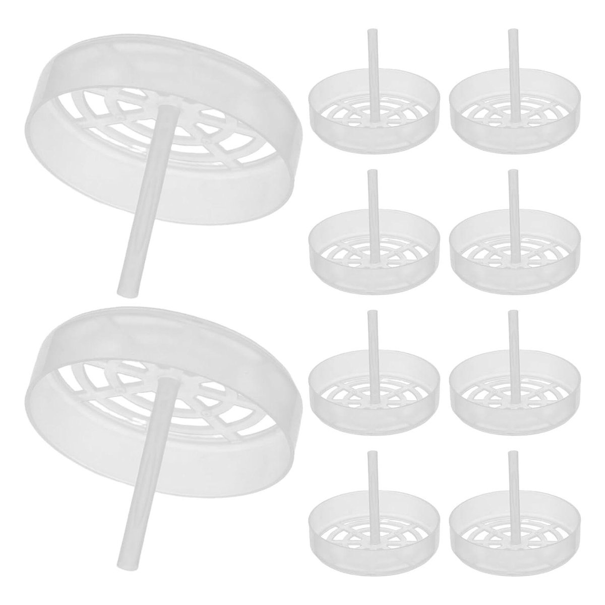 Reinigingsmandjes - Sieraden Mandjes - Kleine Onderdelen Reinigen - Met Lange Steel - 50 Stuks - Transparant