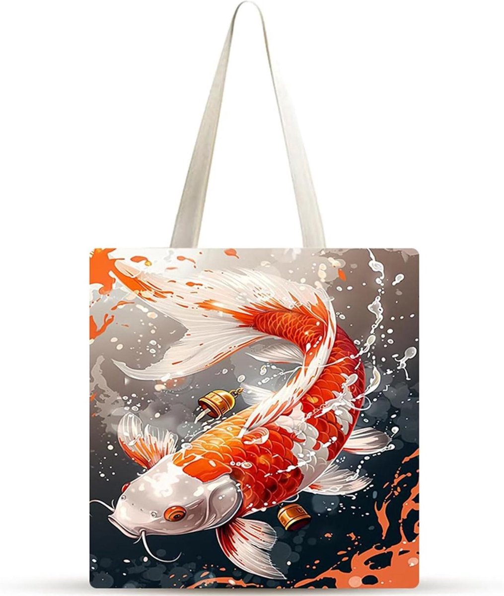 Canvas Tas - Stoffen Shopper - Dagelijks Gebruik - Opvouwbaar Ontwerp - 38 x 34 cm - Print
