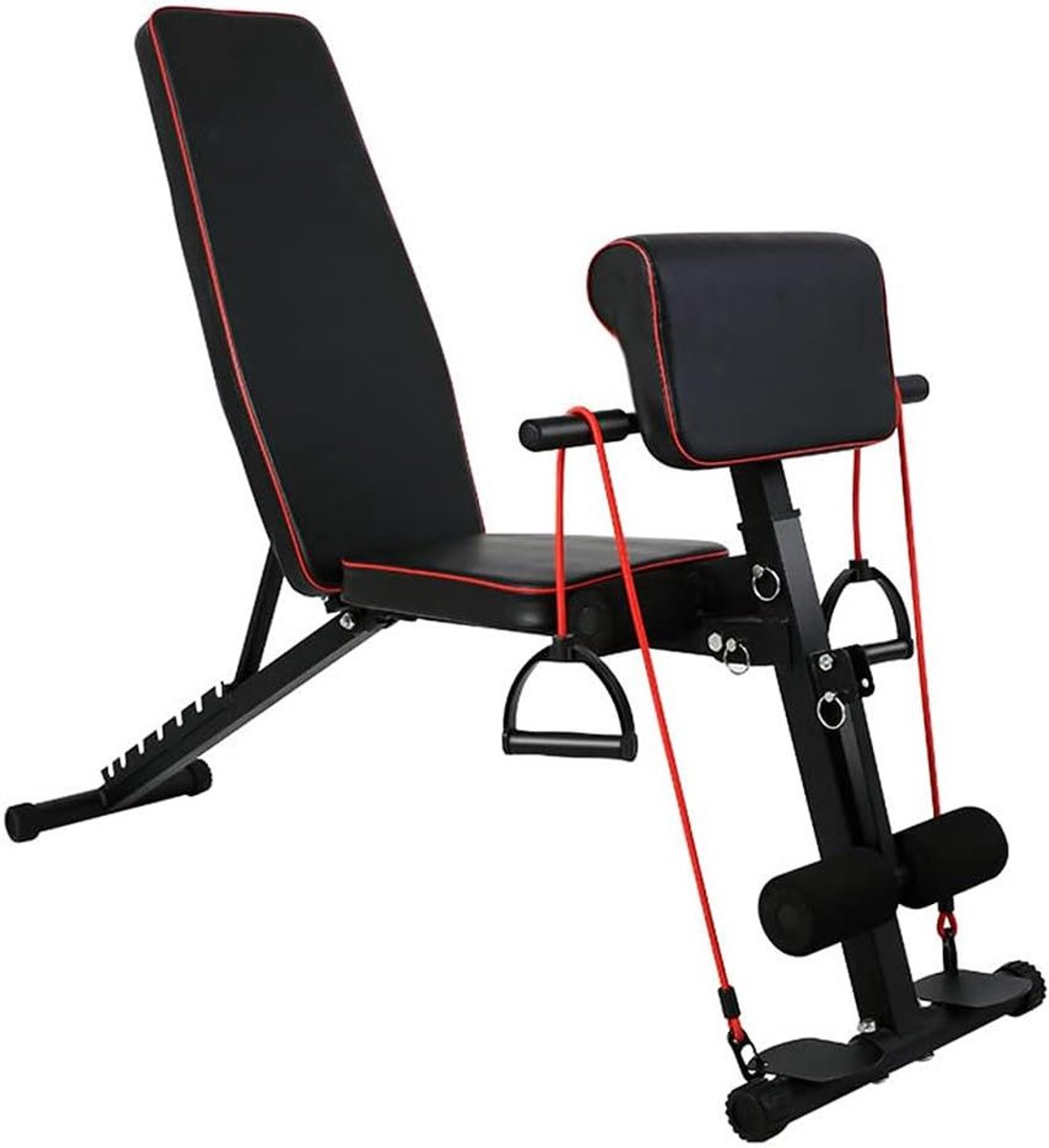Fitness Bank - Kracht Training Bank - Full Body Workout - Opvouwbaar Ontwerp - 350kg Capaciteit - Zwart