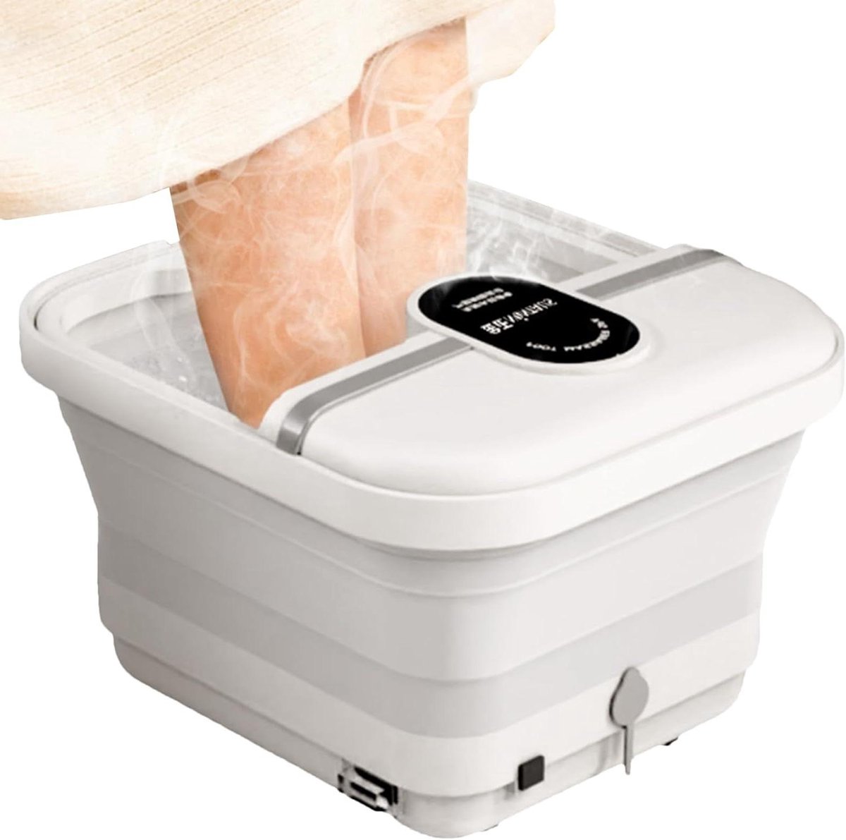 Voetenbad Elektrisch - Massage Spa - Ontspanning Thuis - Opvouwbaar Ontwerp - 40 x 35.5 cm - Wit