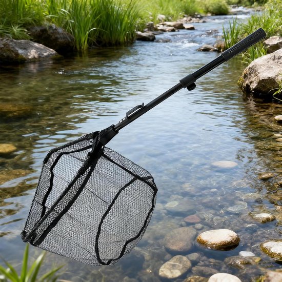 Visnet Telescopisch - Schepnet Vangst - Vissen Vangen - Geurloos Waterdicht - 90 cm Lengte - Uniek — afbeelding 4