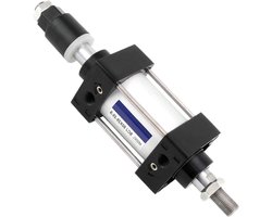 Luchtcilinder - Pneumatische Cilinder - Industriële Automatisering - Verstelbare Slag - 125mm Boring - Zilverkleurig