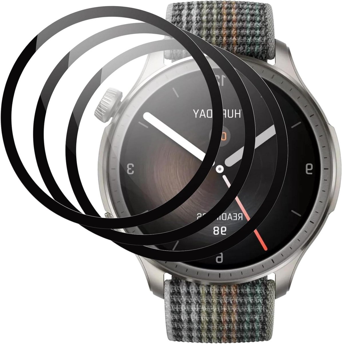 Schermbeschermers - Gehard glas - Smartwatch Bescherming - 9H Hardheid - 3 Stuks - Transparant