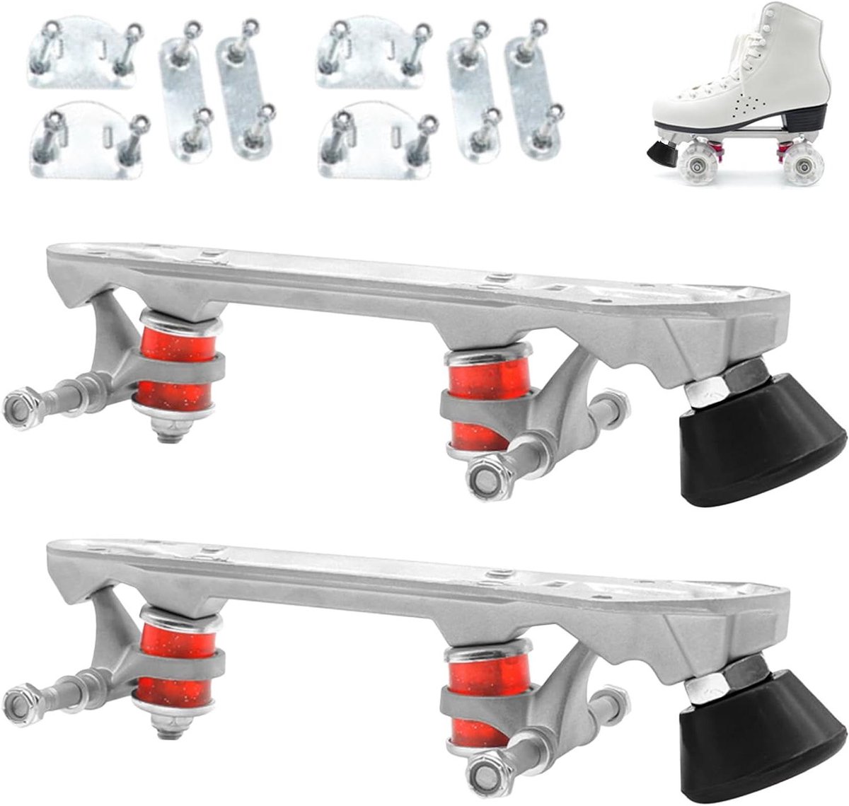 Skate Plaat Dubbele Rij Rolschaatsen Verbeteren Aluminiumlegering Constructie 30 x 19 x 6.5 cm