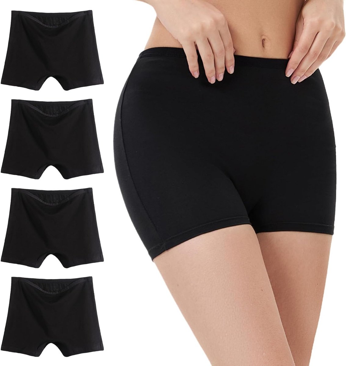 Boxer Shorts voor Dames - Comfortabele Ondergoed Shorts voor Onder Jurken - Multipack Boyshorts in Katoen