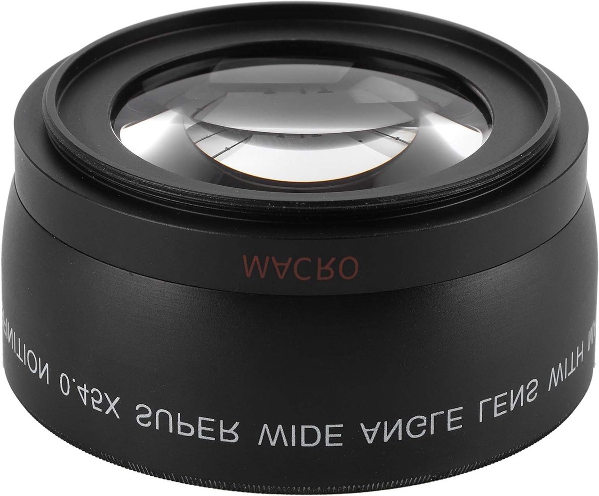0.45x Camera Groothoek- en Macro Lens met Filterdiameter van 55 mm - Optisch Glas en Duurzaam Ontwerp voor Prachtige Foto's en Video's