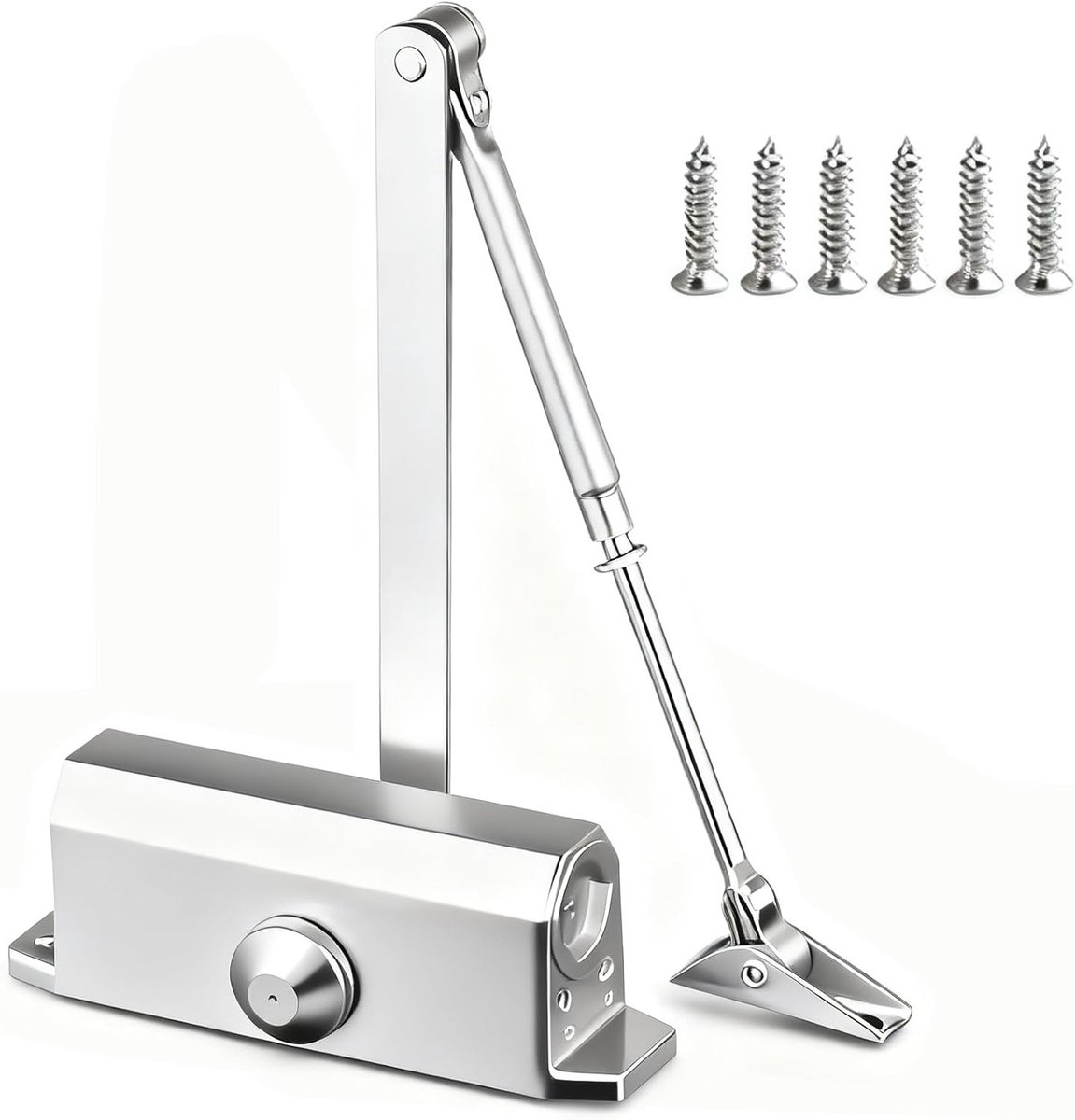 Verstelbare hydraulische deursluiting voor 45-60 kg deuren, met instelbare sluitingssnelheid en EN 1154-certificering