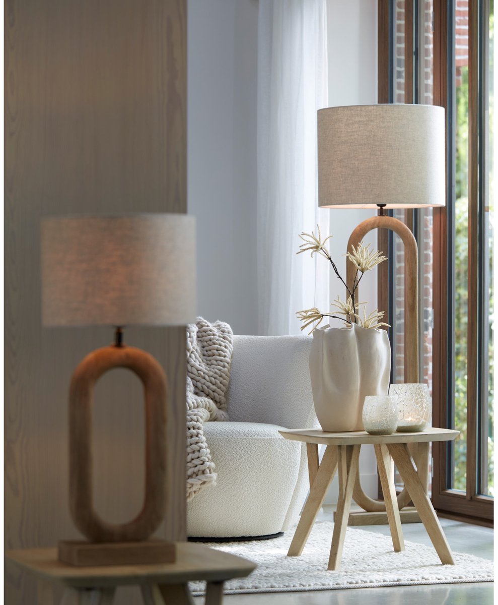 Light & Living Vloerlamp Paceco - Naturel - 35x20x119cm - Modern - Staande lampen voor Woonkamer - Slaapkamer thumbnail 8