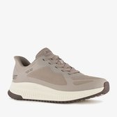 Skechers Slip-ins: BOBS Squad 4 heren sneakers taupe - Beige - Extra comfort - Memory Foam