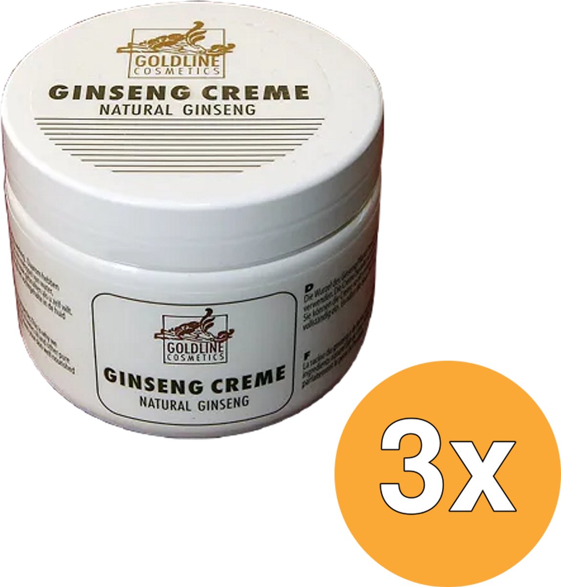 3x Goldline Gingseng Creme (250 ml)