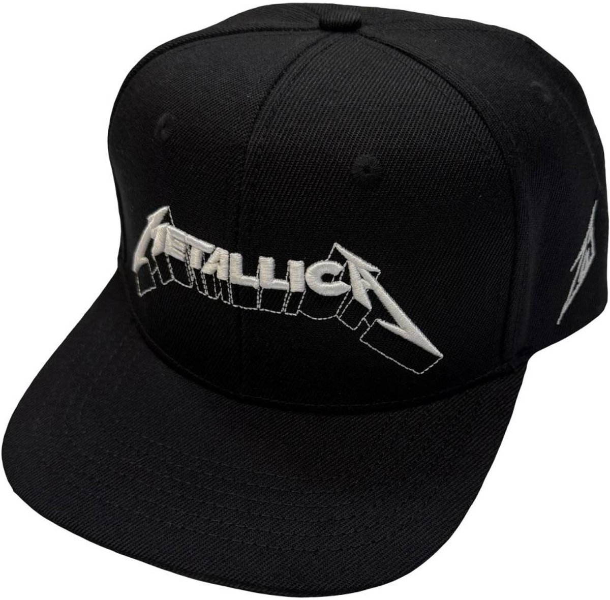 Metallica - 3D & M Logos Snapback Pet - Zwart