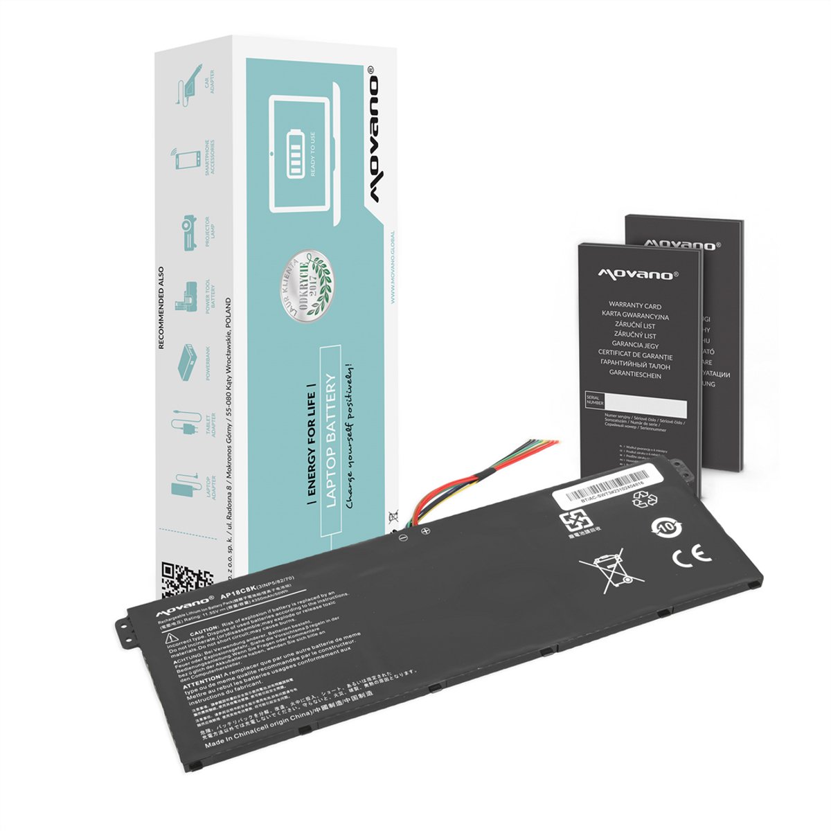 Movano Batterij - Acer Swift 3 5 TravelMate - Compatibel - Li-Ion - 500 Cycli