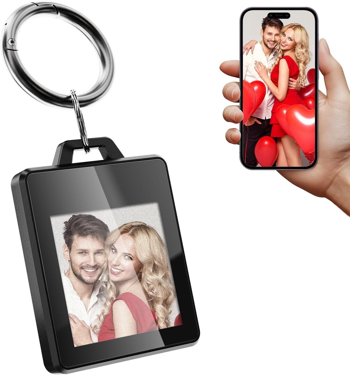 Persoonlijke Foto Magnet voor de Koelkast, Uniek Cadeau met 1.5" Scherm, App voor Foto's en Tekst, Hoge Resolutie (200 x 200)