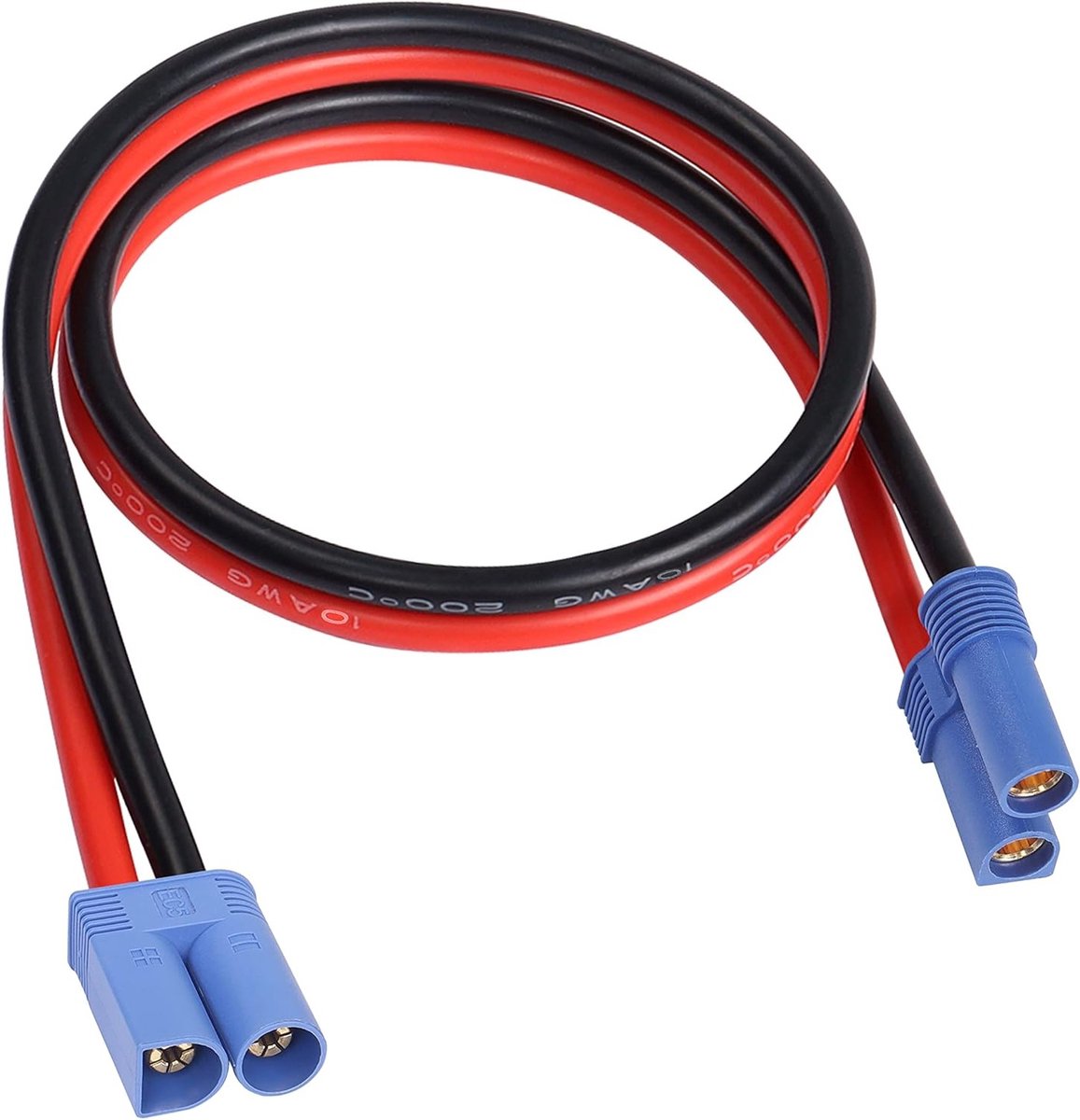 Verlengsnoer 10 AWG voor RC LiPO-batterij - 54 cm, Male/Female, Ideaal voor Modelbouw en Drone Accessoires