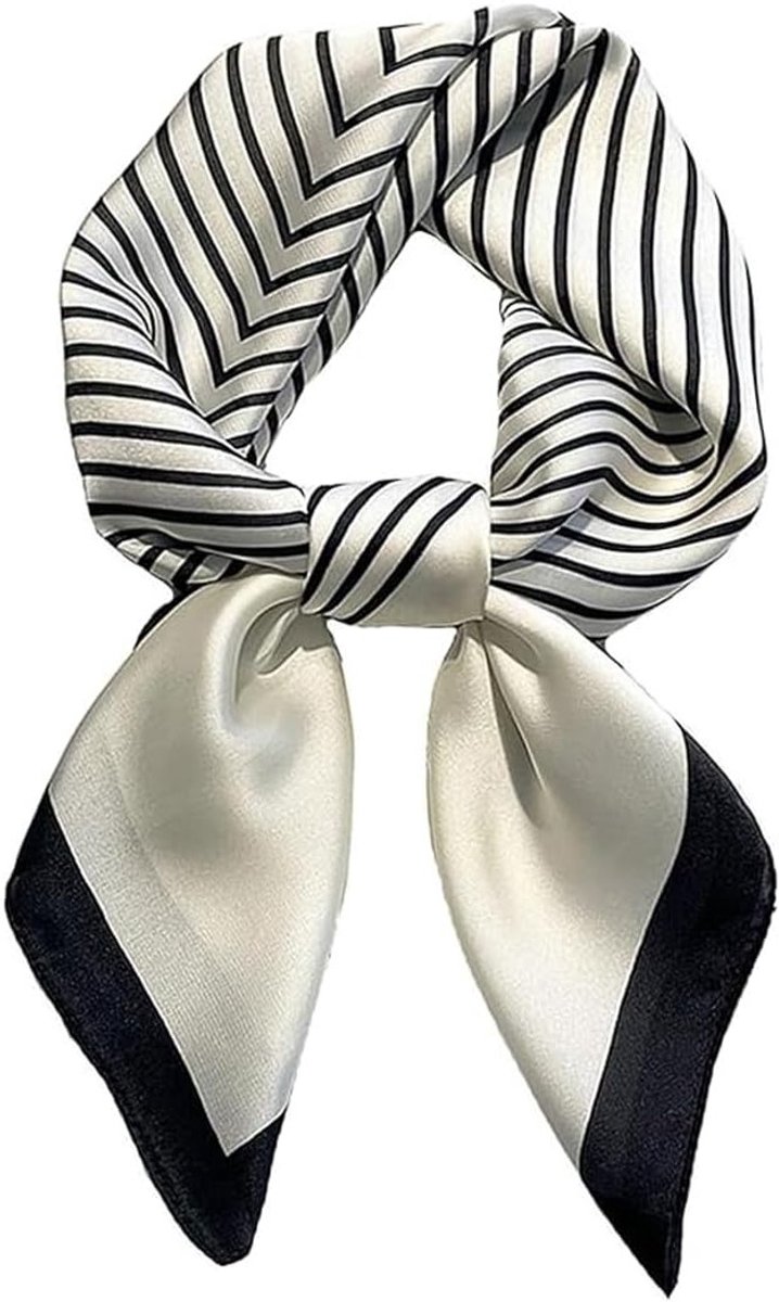 Elegante vierkante sjaal voor dames, satijnen hoofddoek, bandana, 70 x 70 cm, luxe sjaal voor elke gelegenheid