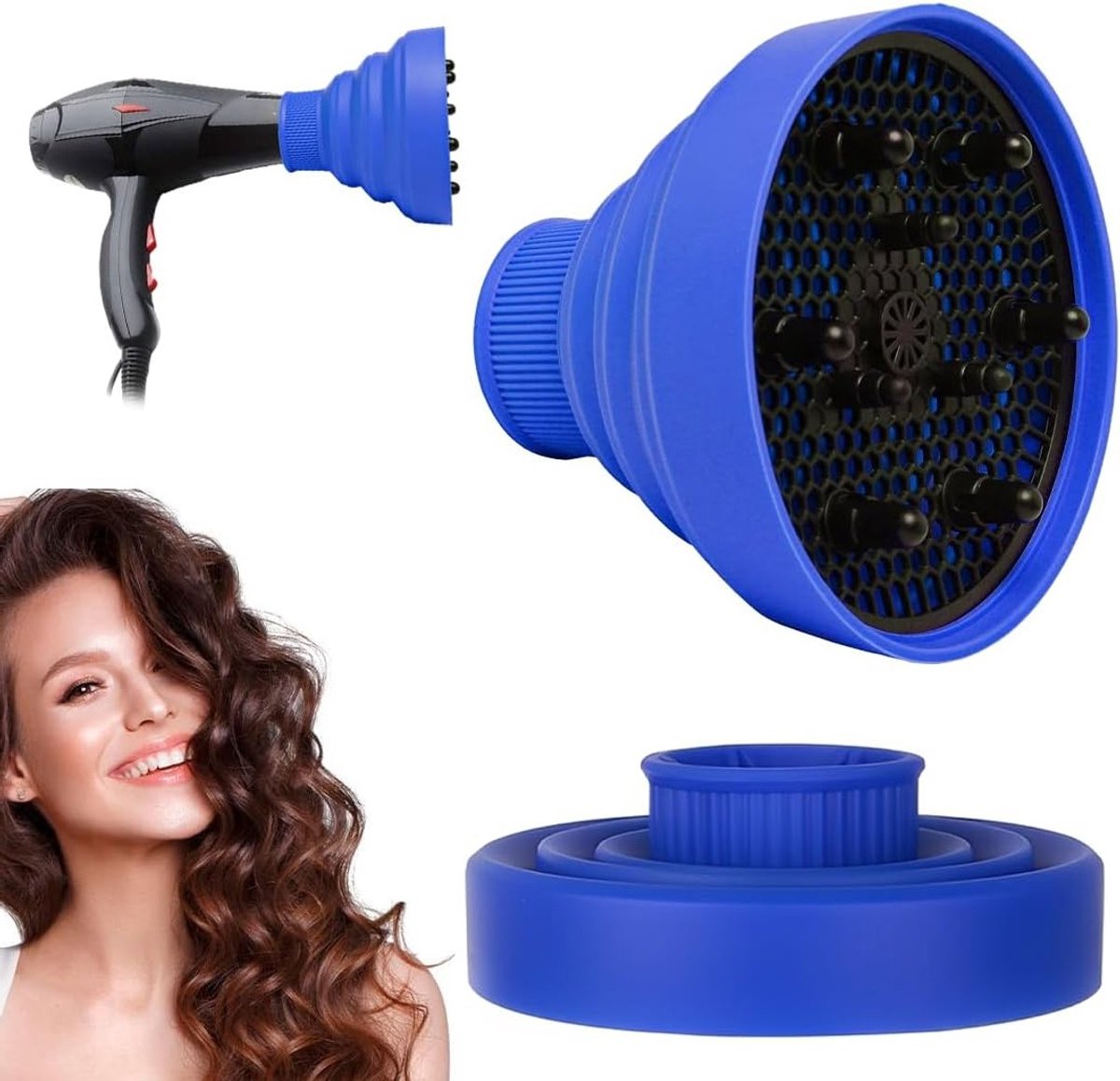 Universele Diffuser voor Krullend Haar - Drogen, Styling en Volume voor Krullen