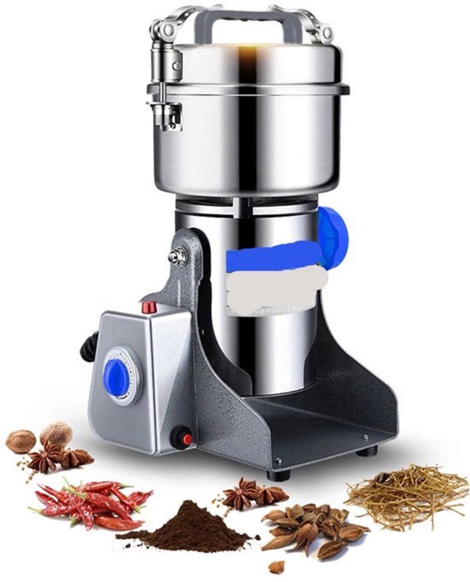 Kruidenmolen - Hakmolen - Specerijenmolen - Koffiemolens - Molen - 800G - Swing Type - Elektrische - voor Specerijen, Granen en Gedroogde Voeding - Kruidenmaler - Grinder - High-Speed Crusher