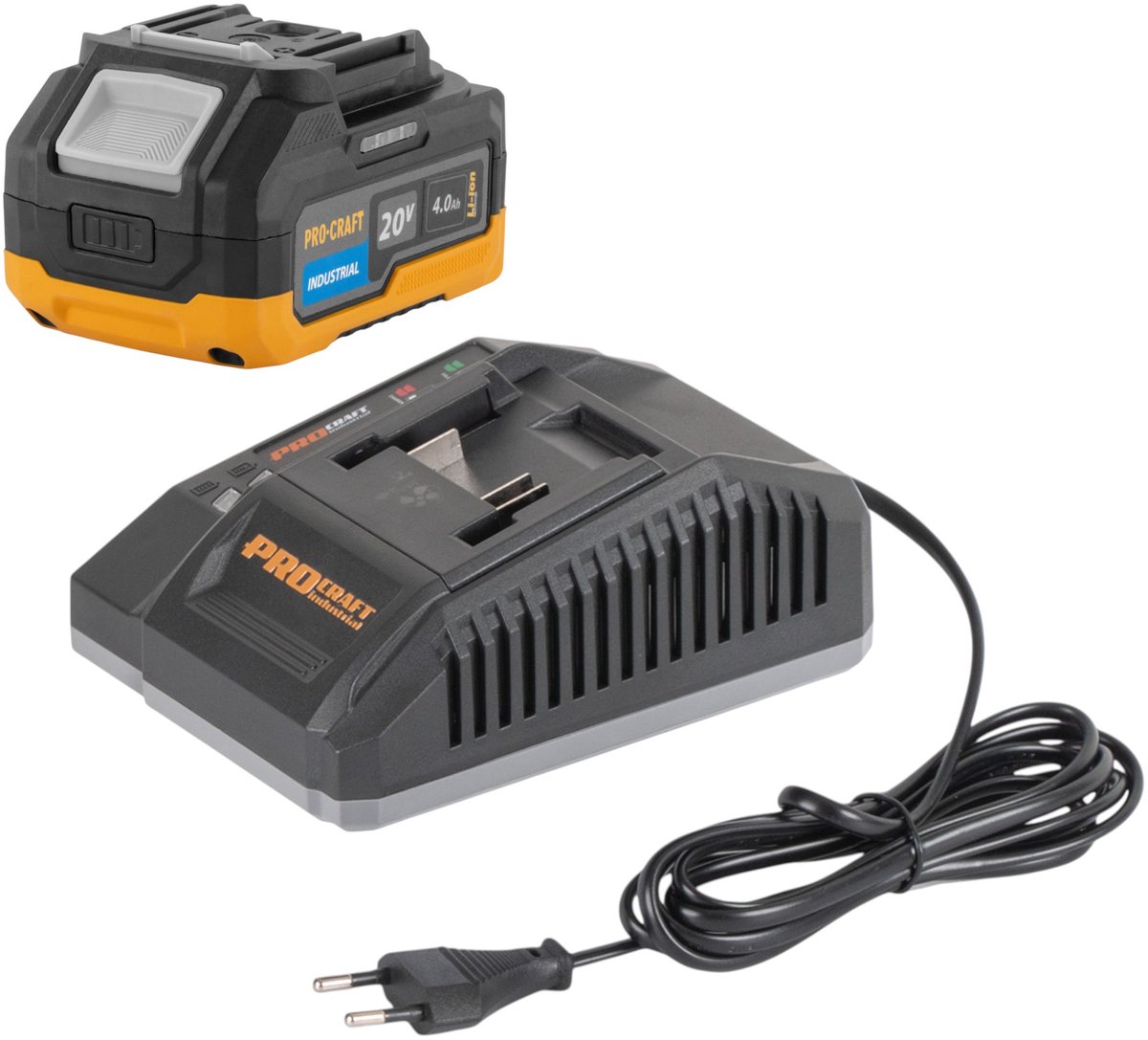 Procraft C20/4 lader 20 V 4 A laadstroom voor Li-ion accu's