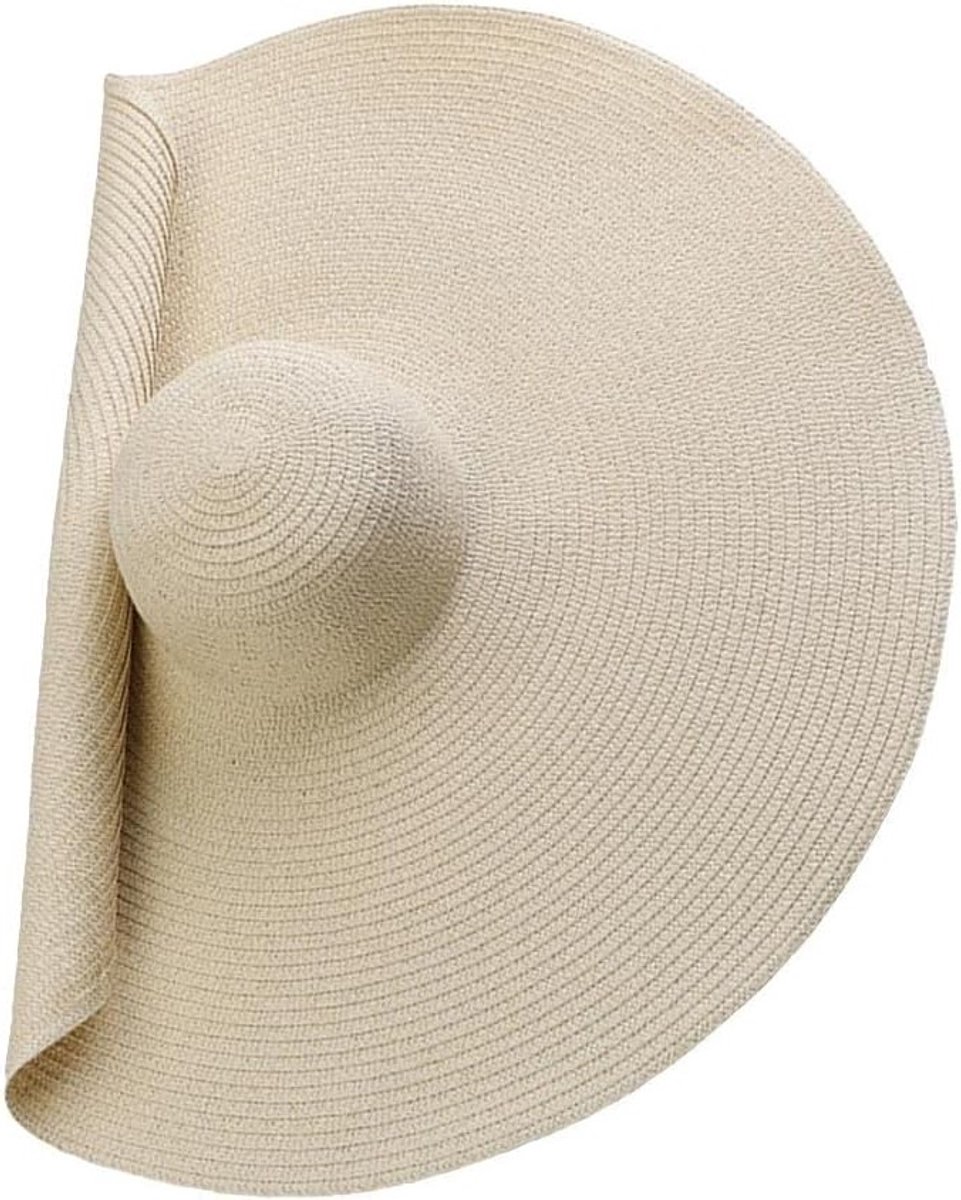 Oversized Vrouwen Strandhoed met Brede Rand - Vouwbare Zonnehoed voor Zomer, UV-bescherming en Modeaccessoire