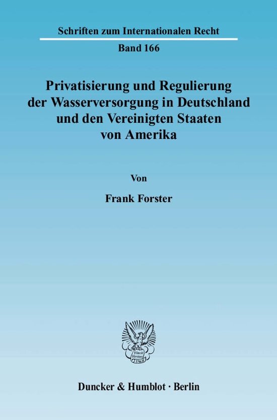 Privatisierung und Regulierung der Wasserversorgung in Deuts ... - cover