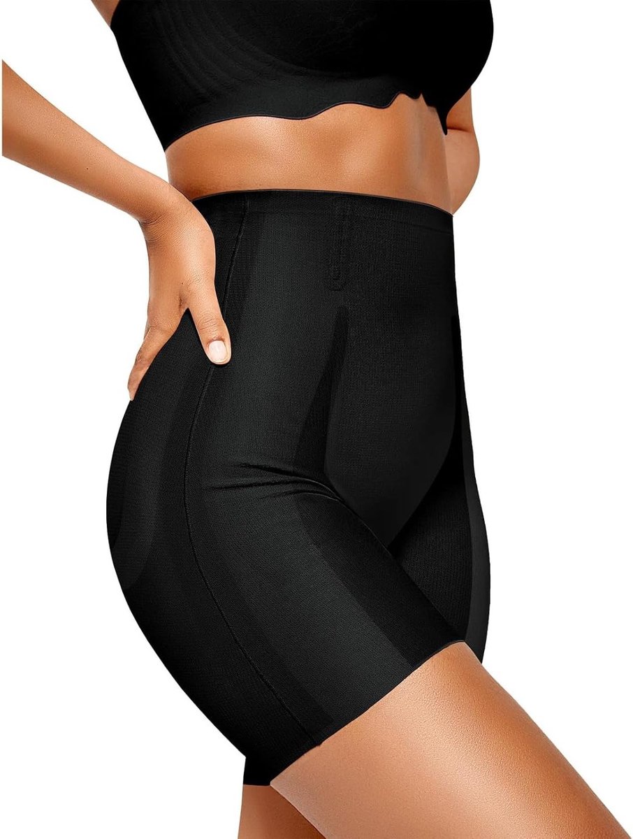 Figuurcorrigerende slip voor dames met hoge taille, onzichtbare shapewear voor een platte buik en afslankend effect, ideaal voor onder strakke kleding