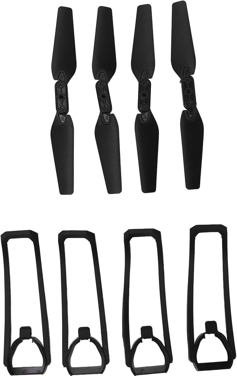 Vervangende propellers en beschermkappen voor opvouwbare drones met oplaadkabel, geschikt voor E88, E99, K3 en E100