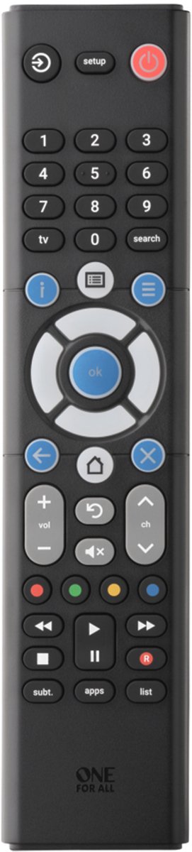 One For All TV Replacement Remotes URC1211 afstandsbediening IR Draadloos Drukknopen