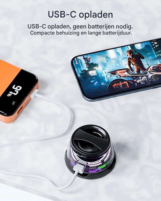 carmdering - Magnetische Bluetooth Luidspreker -draadloze Bluetooth Mini Speaker - Draagbare Speaker - Mini Audio Systeem - Bluetooth 5.3 Connectiviteit - Sterke Magnetische Houder - Duurzaam ABS Materiaal - Ideaal Voor Outdoor Reizen - 1 Stuk van Merkloos — afbeelding 3