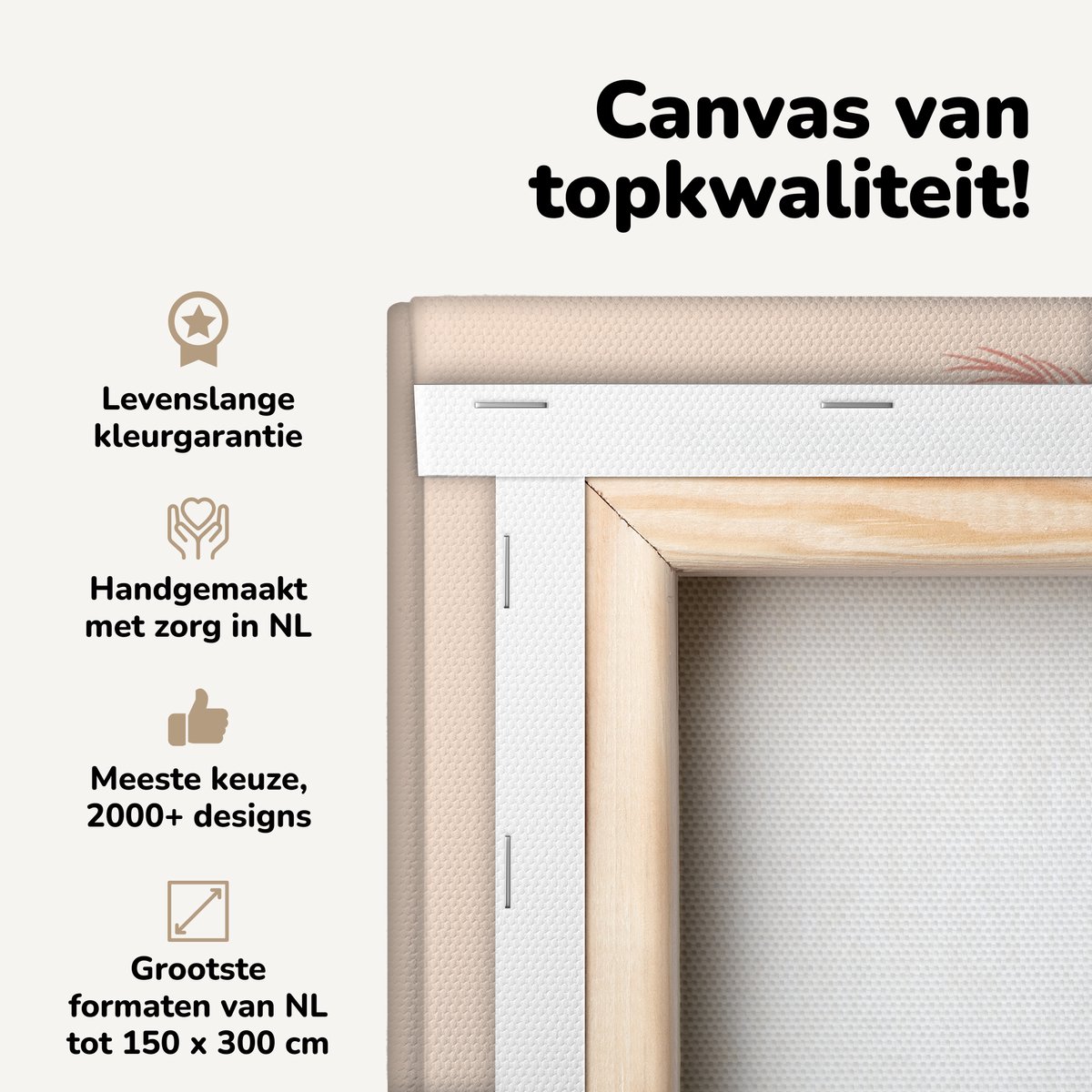 Canvas schilderij 90x60 cm - Wanddecoratie Strand - Palmboom - Parasols - Muurdecoratie wo