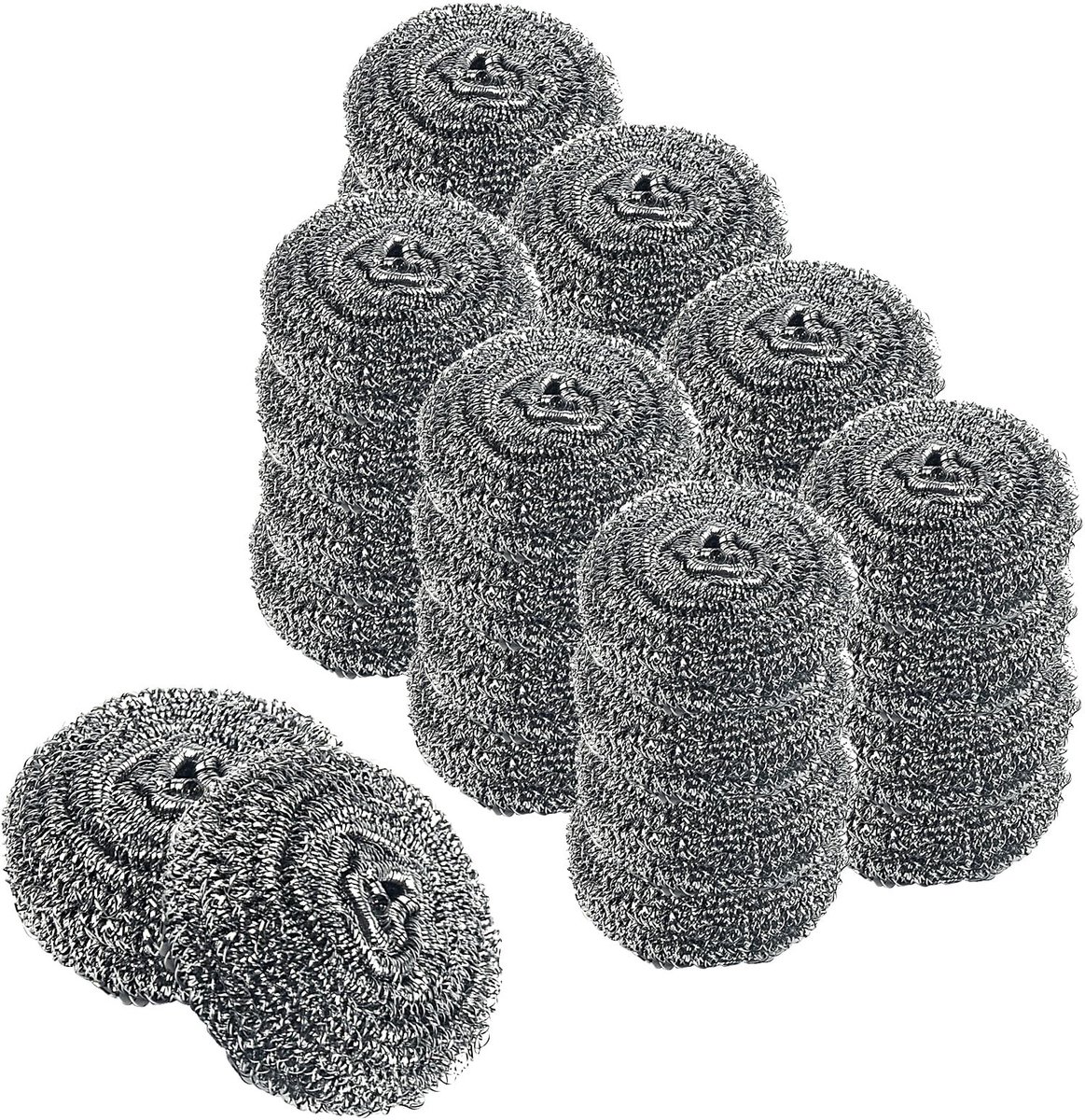 Dailygoods - 30 Stuks Roestvrijstalen Schuursponsjes voor Keukenreiniging
