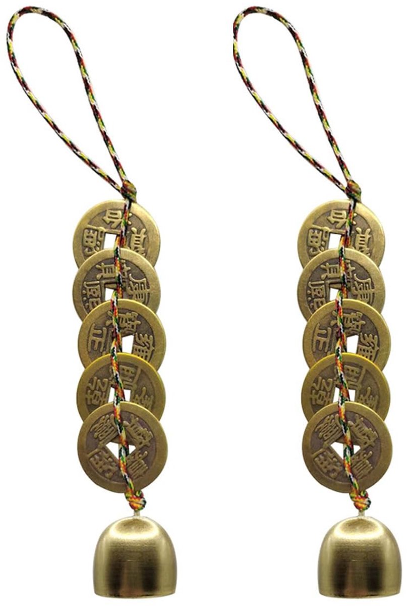 Dailygoods - Dailygoody - Feng Shui windgong - Geluksboom - Tuindecoratie - Goud - Bellen voor buiten - Hangend voor huis en tuin