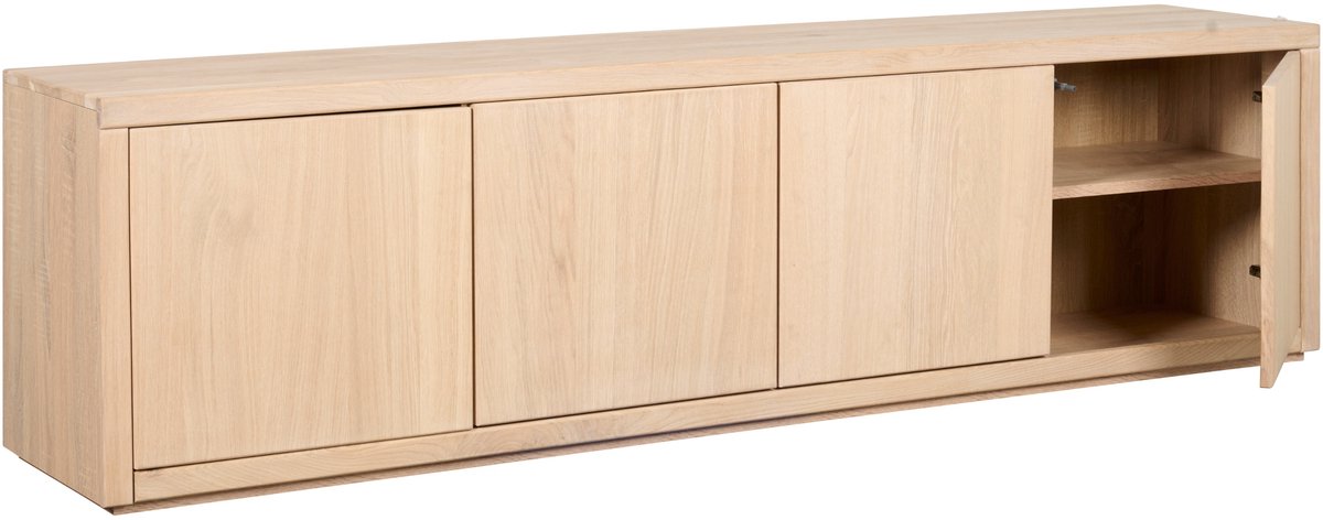 Woonexpress TV-meubel Chester Naturel Eiken 4 Deuren Greeploos Push-to-open Hout - Eiken/Hout - Naturel