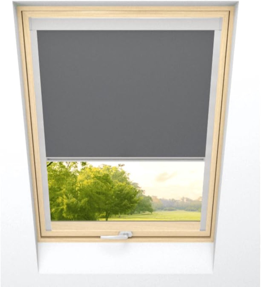 time4blinds - Dakraam Rolgordijn - Breedte 775mm, Hoogte 740mm - Compatibel met Velux, Compatibel met Fakro - Verduisterend Rolgordijn, Thermisch Rolgordijn, Zonwering voor Dakramen - Antraciet