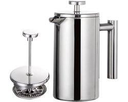 350 ml French press koffiezetapparaat, roestvrij staal, dubbelwandig geïsoleerd, voor filterkoffie