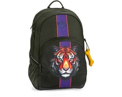 Stones and Bones Aspen 3.0 - Sac à dos - 2 Compartiments - Poche avant - Compartiment pour ordinateur portable - Tiger Facet - Kaki