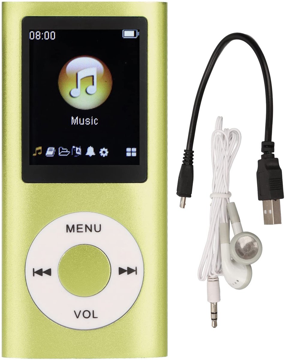 Dailygoods - Draagbare MP3-muziekspeler - Verliesvrij Geluid - Aluminium Constructie - 64 GB Geheugen - Multifunctionele Mini-mp3-speler - Ondersteunt