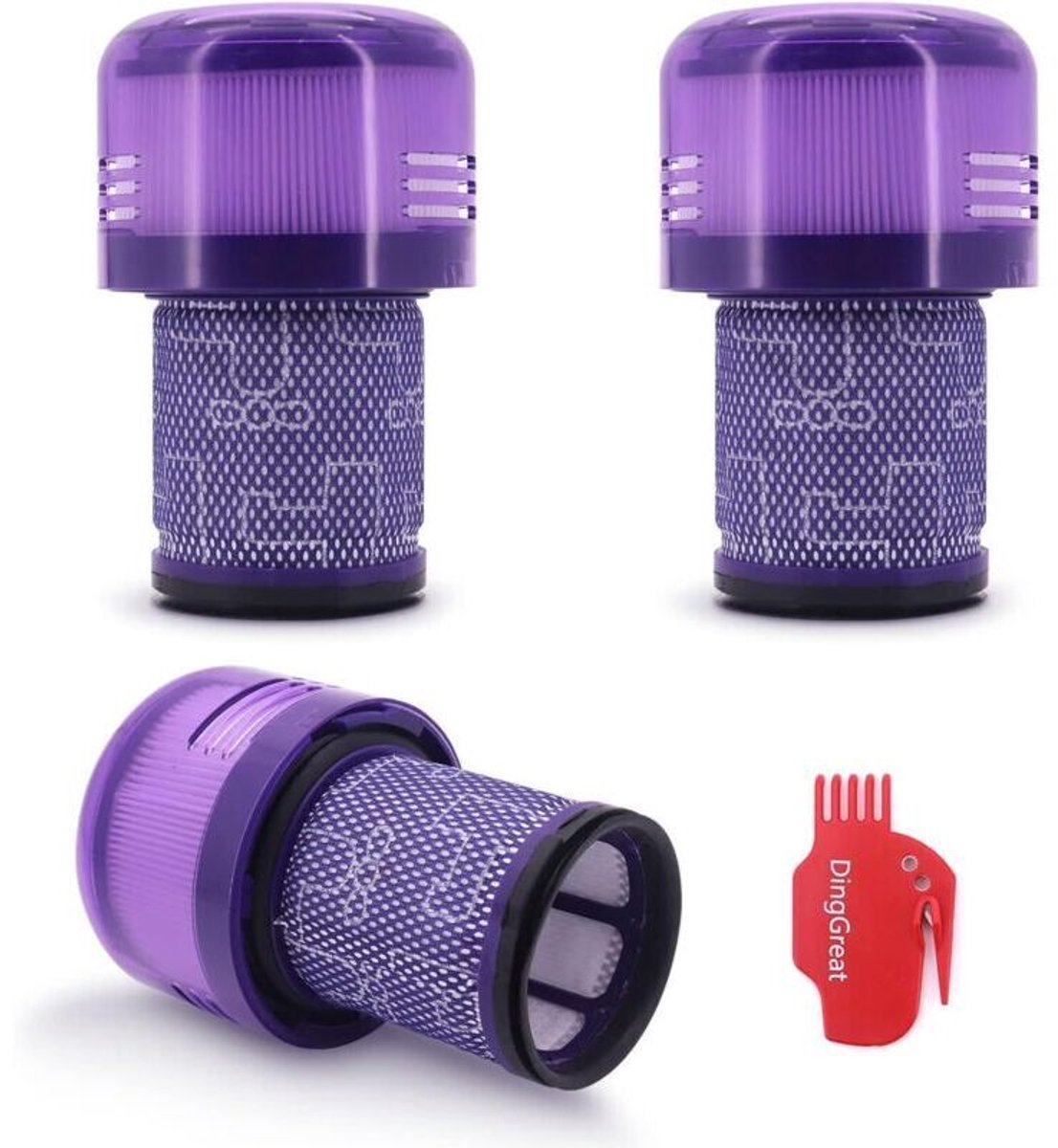 Vervangingsfilters Geschikt voor Dyson V12 Detect Slim stofzuigers (3-pack)